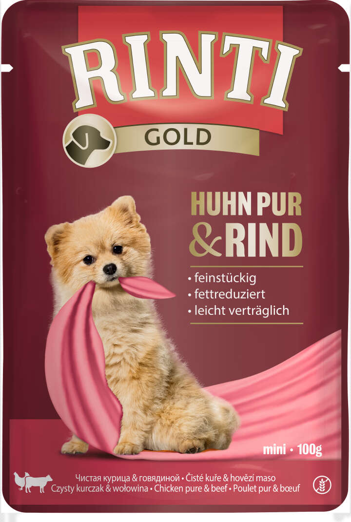 RINTI Hunde-Nassfutter Gold Huhn Pur mit Rind